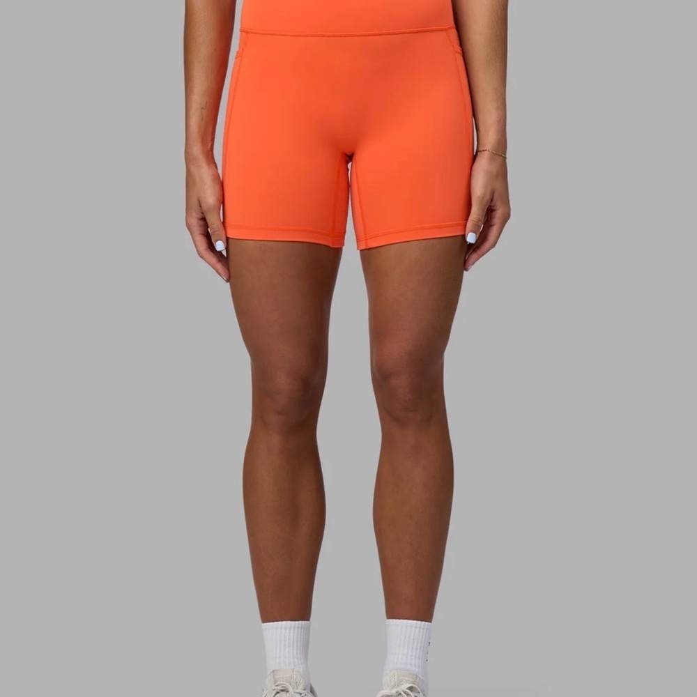 Zella Women's Bright Orange Bike Shorts - Picture 3 of 11